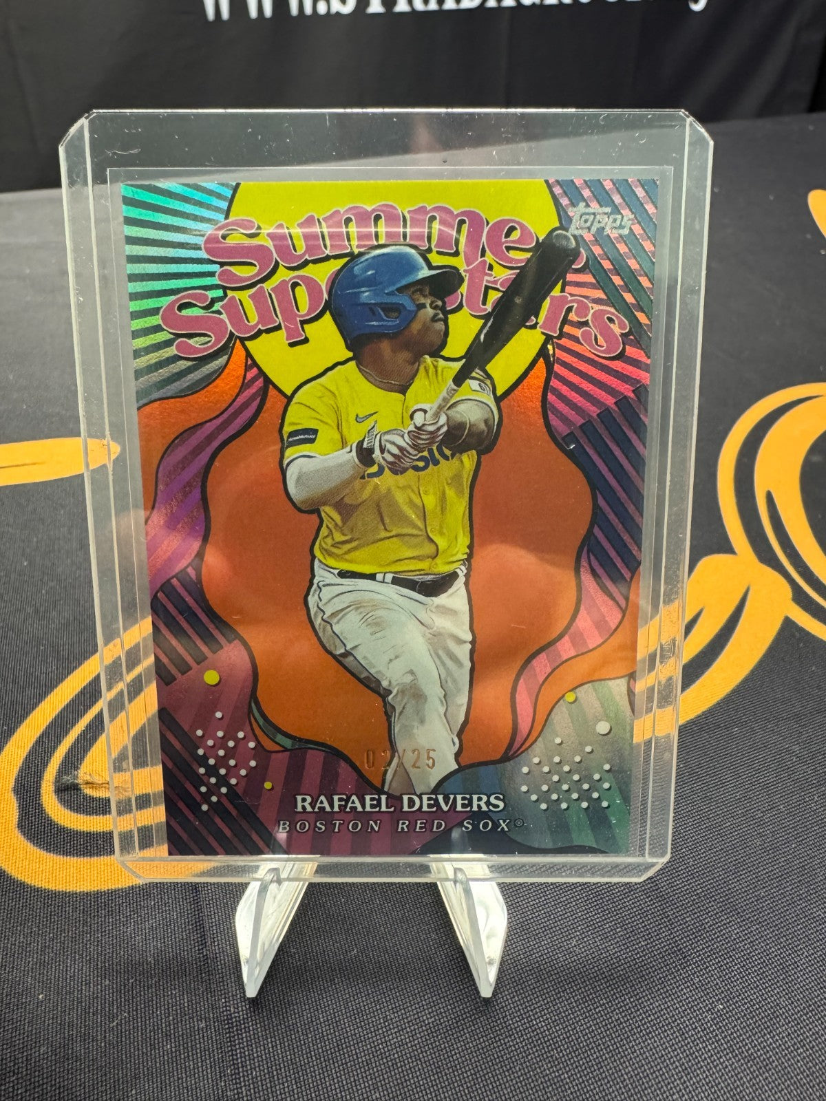 Rafael Devers - 2025 Topps Series 2 - Summer Superstars SS9 - Orange Foil /25