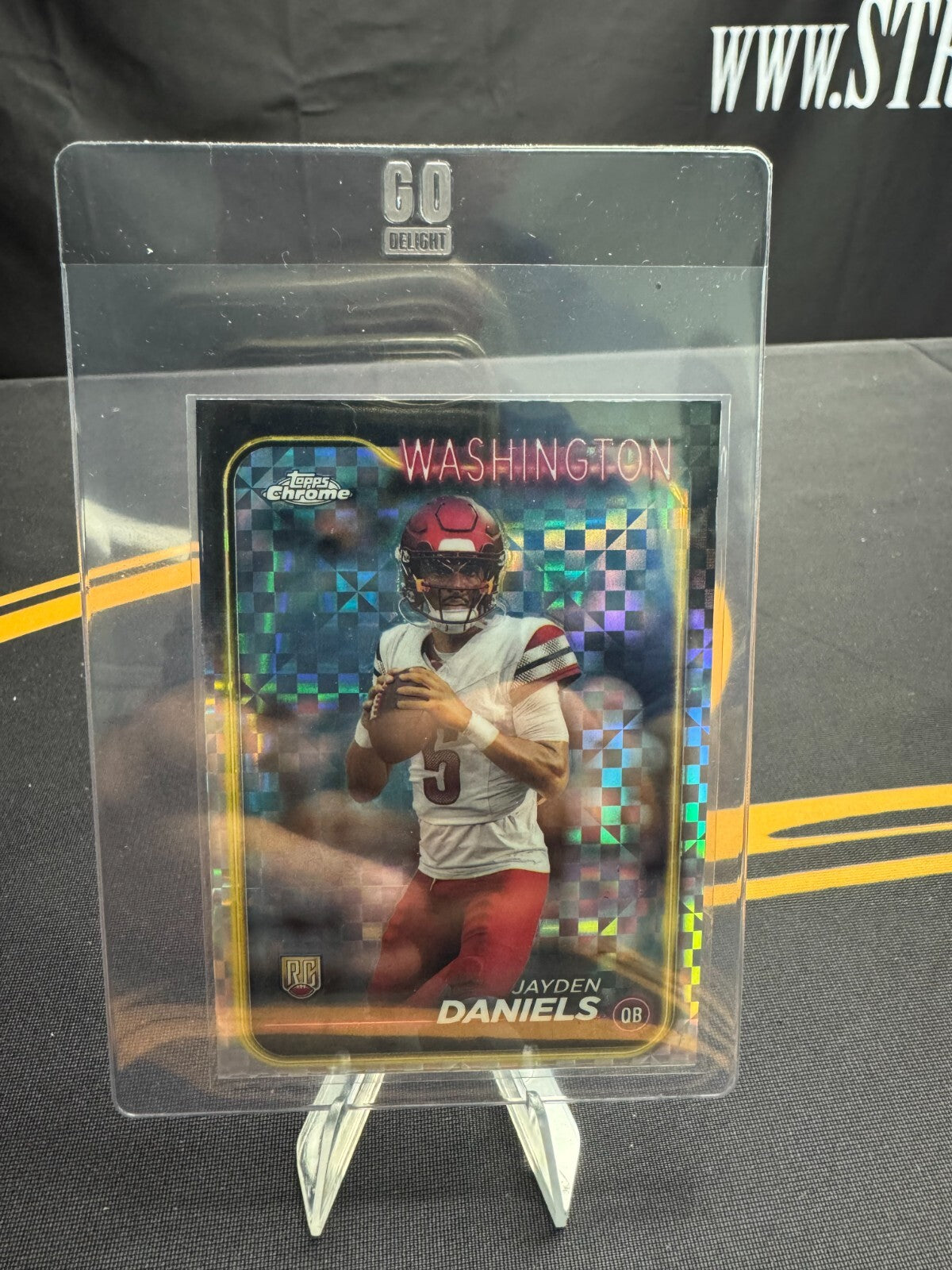 2024 Topps Chrome Jayden Daniels RC #201 X-Fractor - Near Mint - Rookie Card