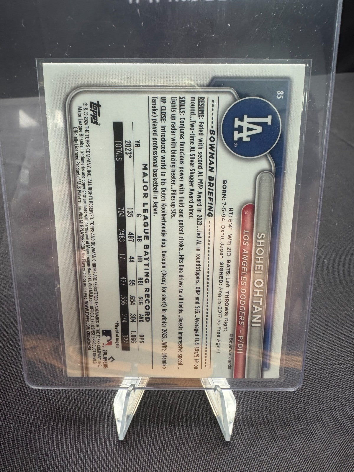2024 Bowman Chrome - Shohei Ohtani #85 Mojo Refractor Dodgers