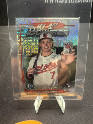 Jackson Holiday 2024 Bowman Chrome Mega My 1st Bowman Mojo Refractor RC Orioles 