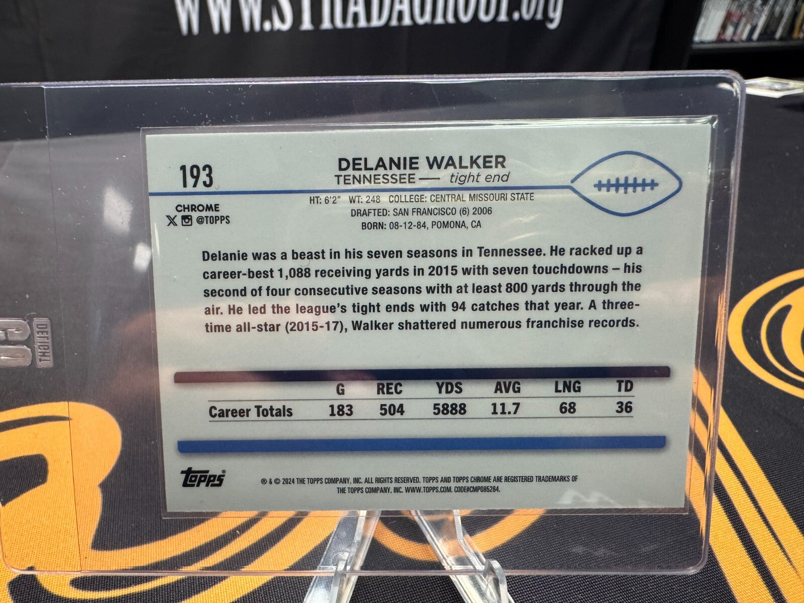 2024 Topps Chrome Delanie Walker - Magenta Refractor Titans /399