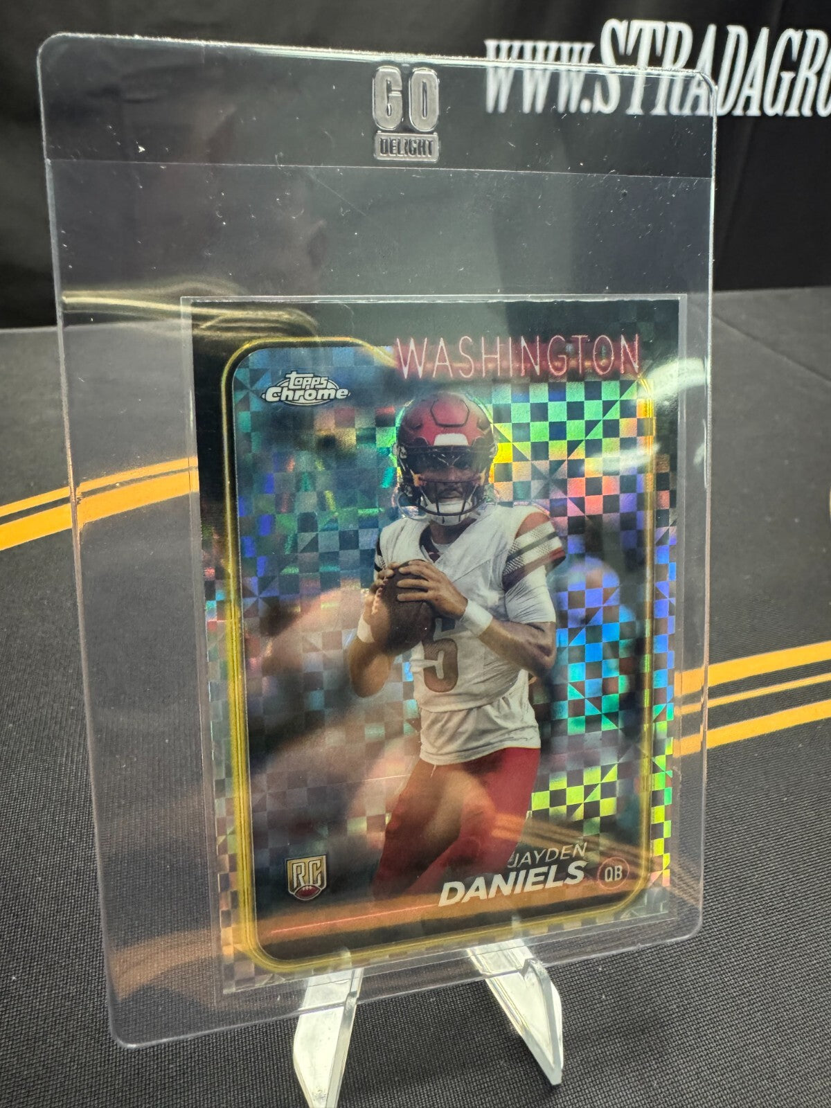 2024 Topps Chrome Jayden Daniels RC #201 X-Fractor - Near Mint - Rookie Card