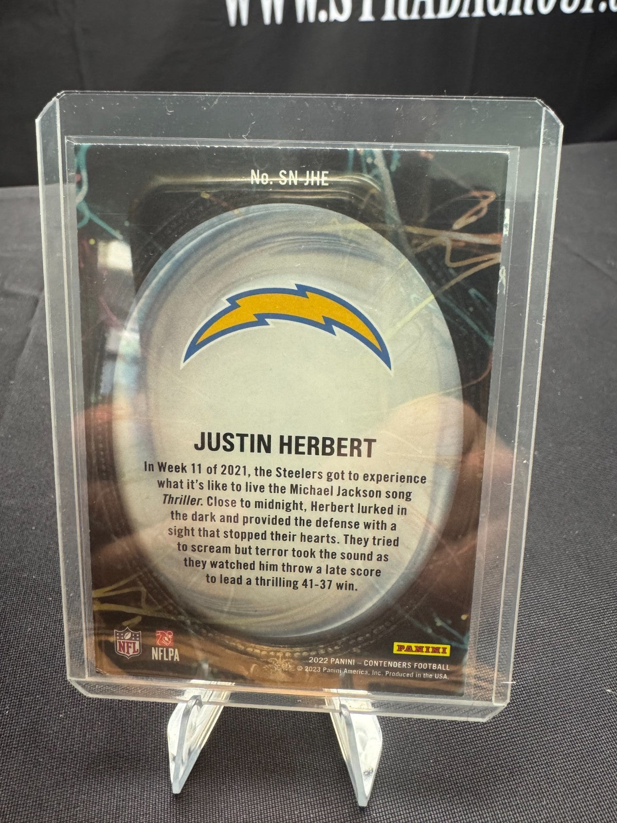 2022 Panini Contenders Supernatural Justin Herbert #SN-JHE - San Diego Chargers