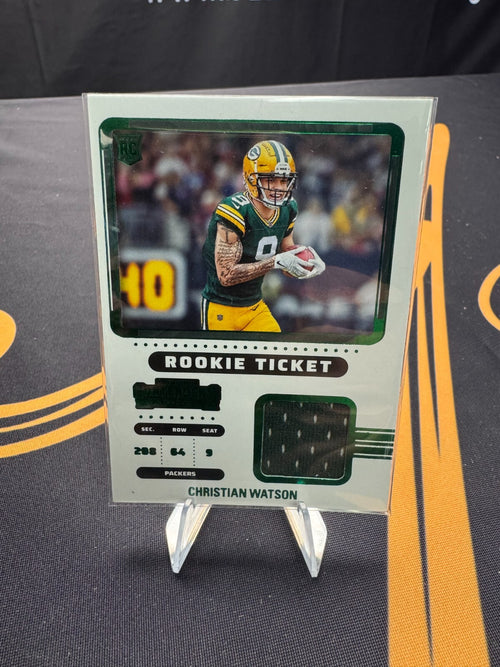 2022 Panini Contenders Rookie Ticket Swatch CHRISTIAN WATSON #RTS-CWA - Packers