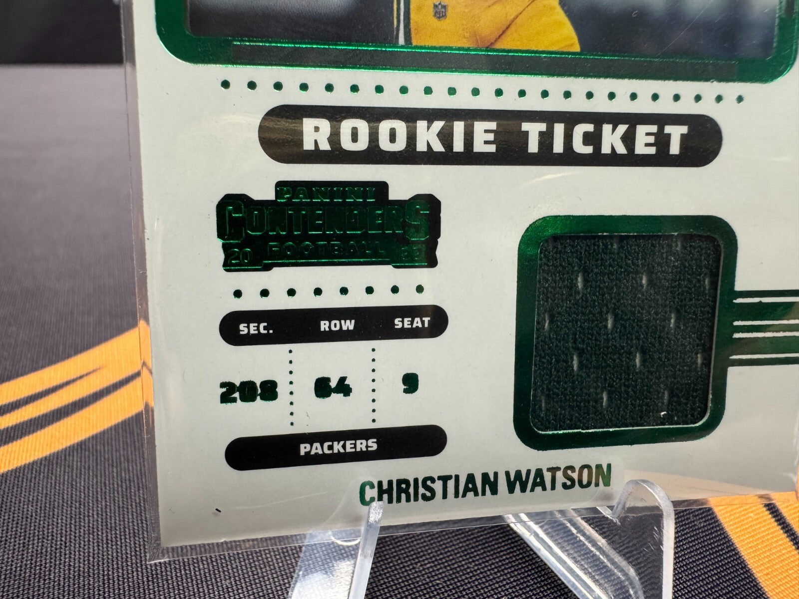 2022 Panini Contenders Rookie Ticket Swatch CHRISTIAN WATSON #RTS-CWA - Packers