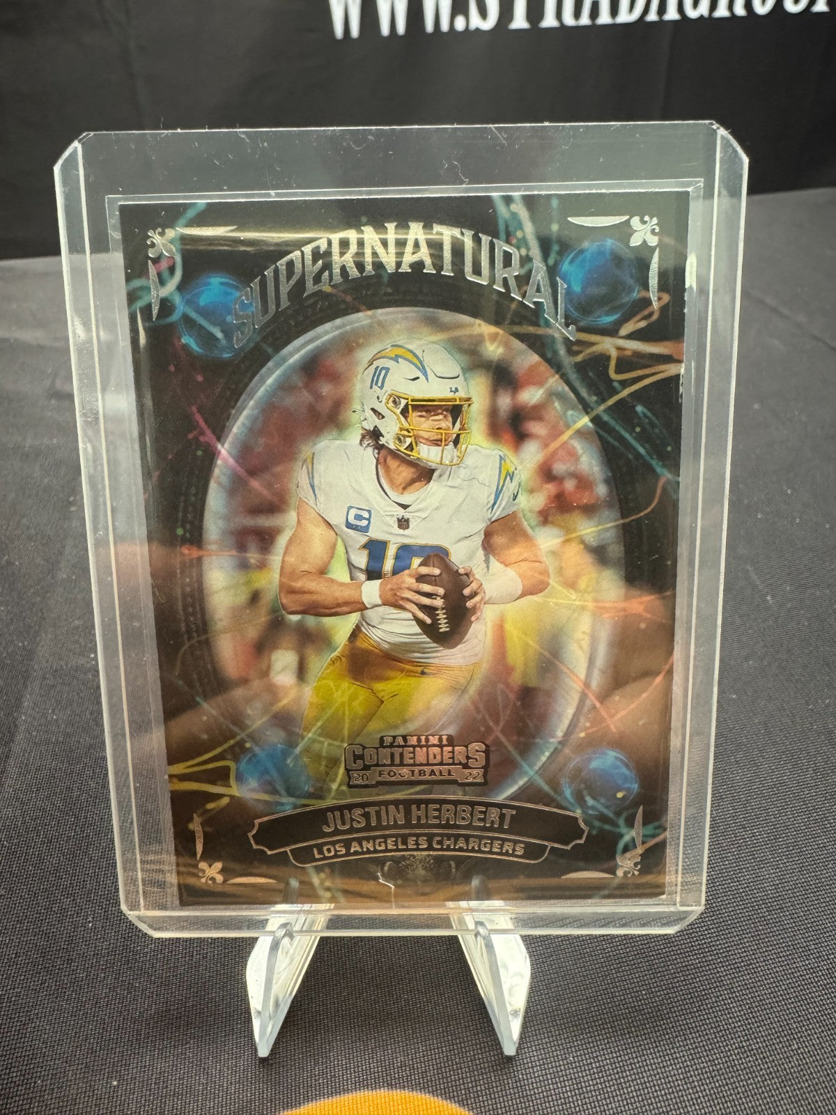2022 Panini Contenders Supernatural Justin Herbert #SN-JHE - San Diego Chargers